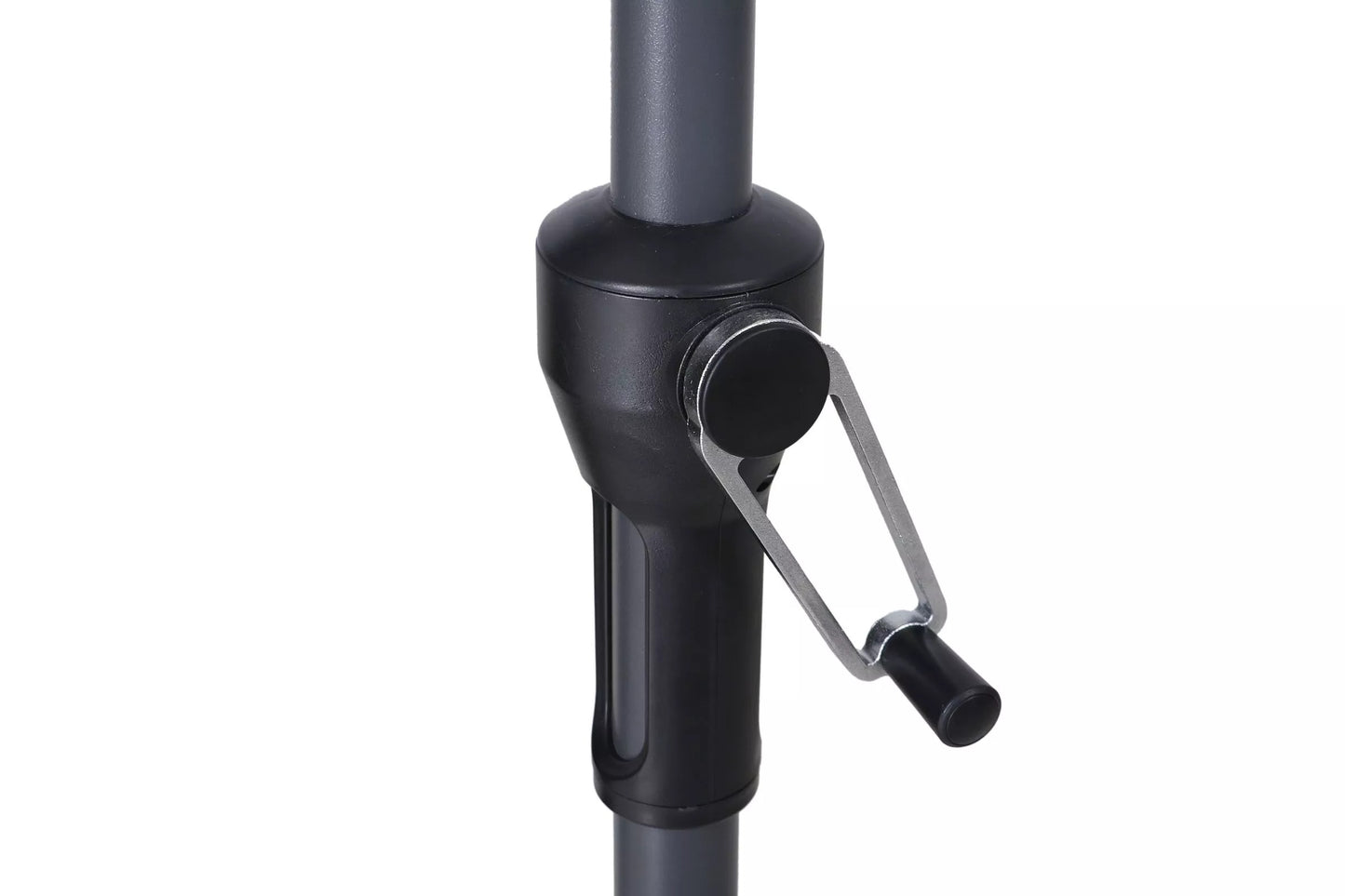 OUTFLEXX Mittelstockschirm, hellgrau, pulverbesch. Aluminium/Polyester PA-beschichtet, 270x150cm