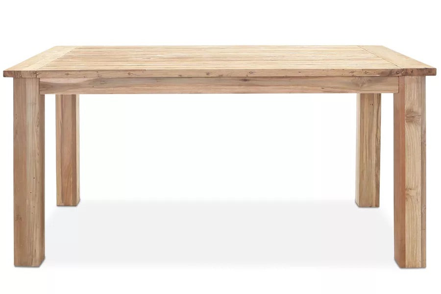 OUTFLEXX Esstisch, natur, recyceltes SLVK-Teakholz, Plattenstärke 30 mm, 160 x 90 x 77 cm
