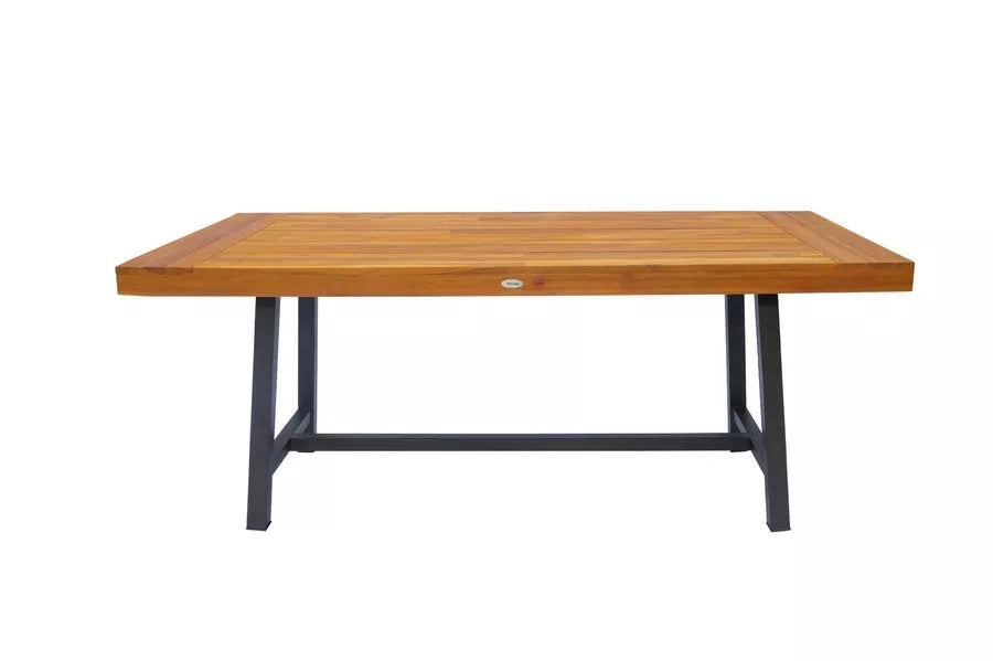 OUTFLEXX Esstisch, natur/schwarz, Akazie, 172,5 x 90 cm