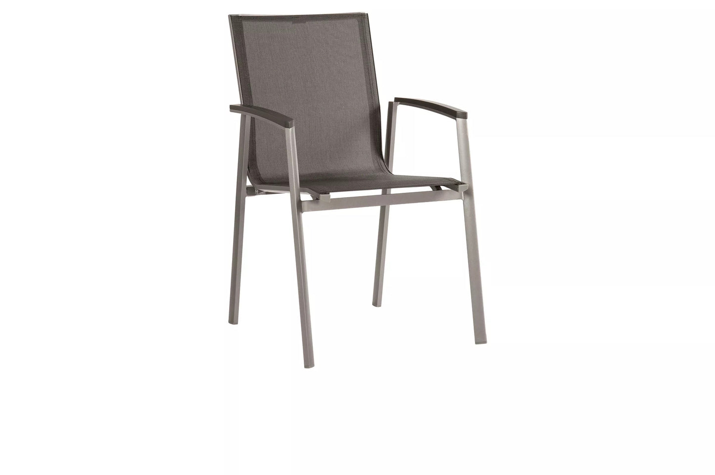 STERN New Top Stapelsessel, graphit/silbergrau, Aluminium/Textil, 65x57x89 cm, pulverbeschichtet, stapelbar