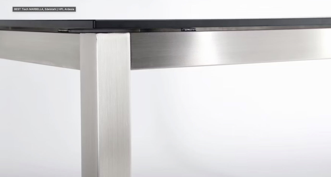 BEST Tisch Marbella 160x90cm Edelstahl