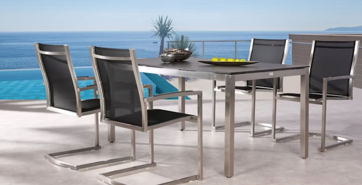 BEST Tisch Marbella 160x90cm Edelstahl
