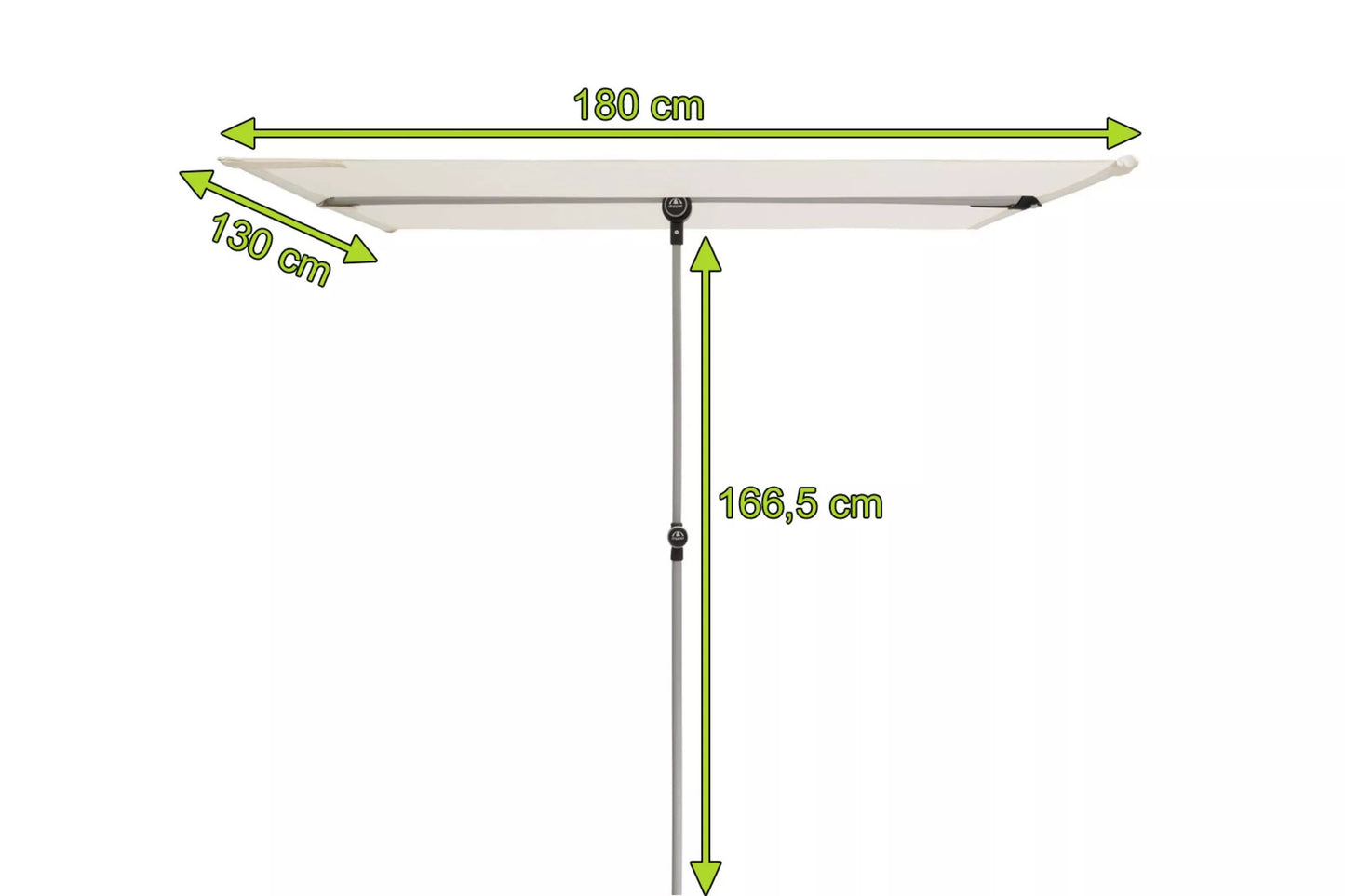 DOPPLER Active Balkonblende, anthrazit, Alu/Polyester, 180x130 cm, höhenverstellbar, drehbar