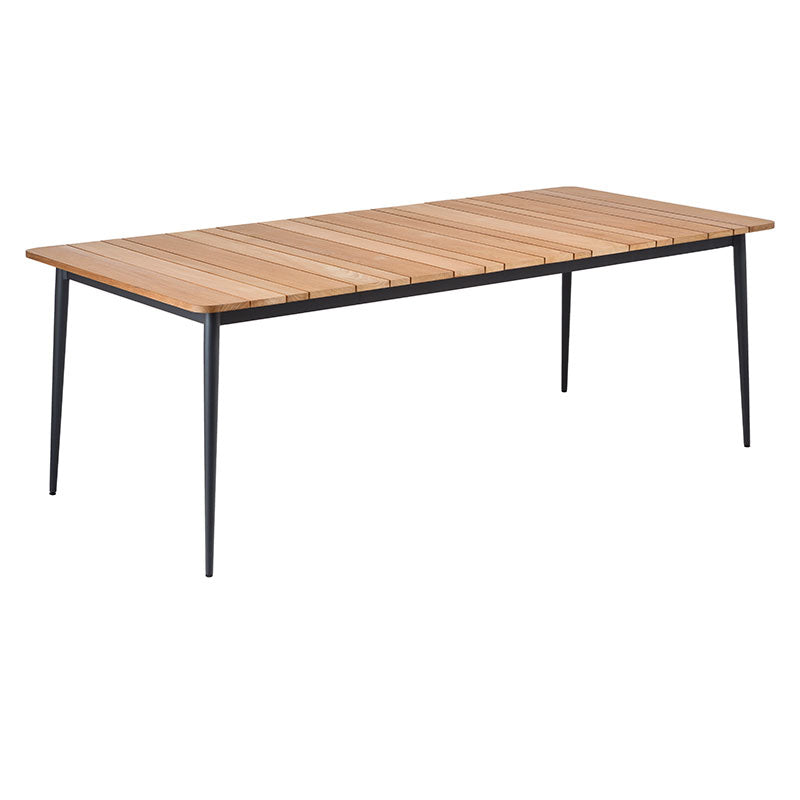 Niehoff Luna Gartentisch Aluminium/Teak Anthrazit/Teak 160x95cm