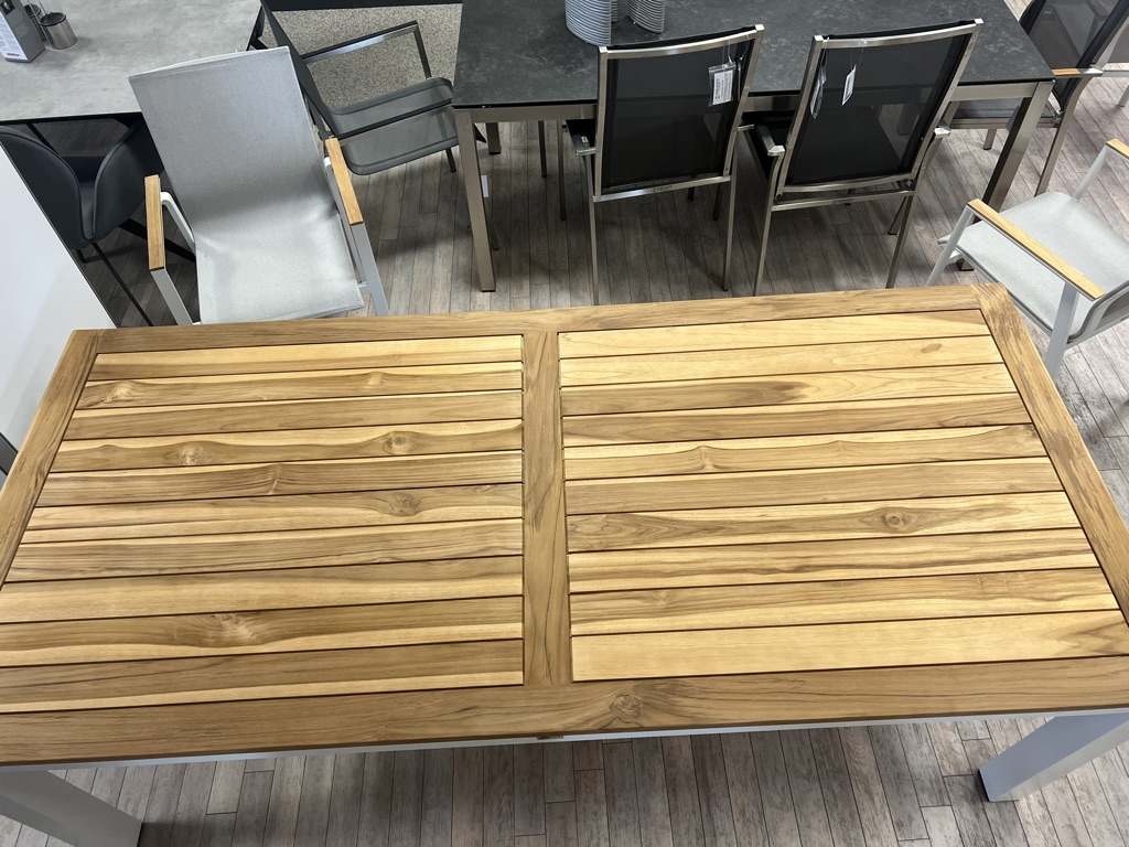 Siena Garden Varina Tisch Teak, weiß 220x100 cm