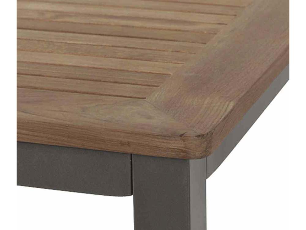 Siena Garden Geneva Dining Tisch Aluminium/Teak 160x90 cm