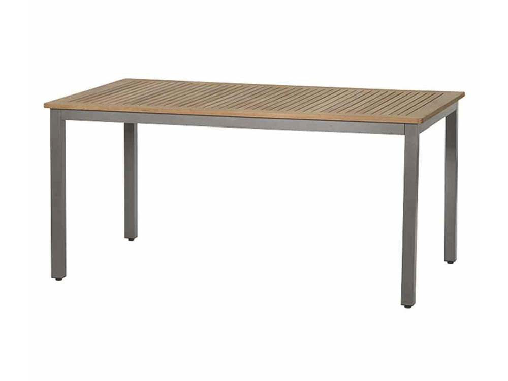 Siena Garden Geneva Dining Tisch Aluminium/Teak 160x90 cm