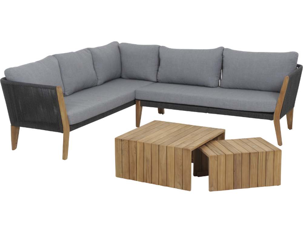 Siena Garden Parma Set 4-tlg. Teak/Kordel