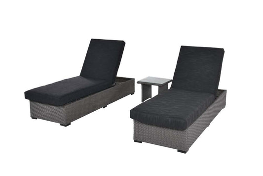 CLEMENTO Ascot Loungeliegen Aluminium/Olefin inkl. Tisch