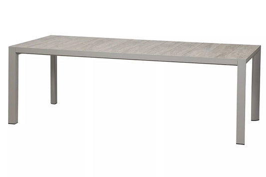 SIENA GARDEN Silva Diningtisch, silber/washed grey, Alu/Keramik, 220x100cm