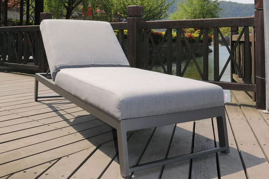 OUTFLEXX Allure Sonnenliege, flanelle, Alu/Sunbrella, 209 x 72 x 44,5 cm, verstellbare Kopfstütz99