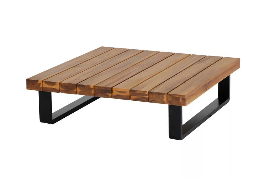 OUTFLEXX Ecklounge, anthrazit, Akazie, 5 Personen, inkl. Polster und Kaffeetisch 77 x 77 cm