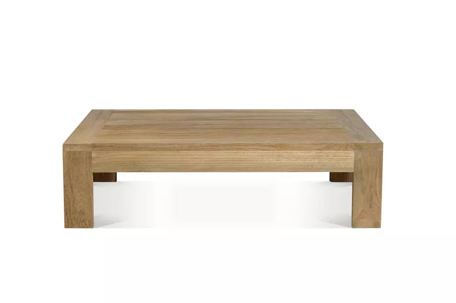 OUTFLEXX Castello Kaffeetisch, natur, recycled FSC-Teak, 110 x 82,5 cm, rustikal gebürstet