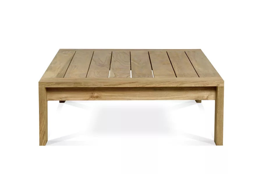 OUTFLEXX Castello Kaffeetisch, natur, recycled FSC-Teak, 110 x 82,5 cm, rustikal gebürstet