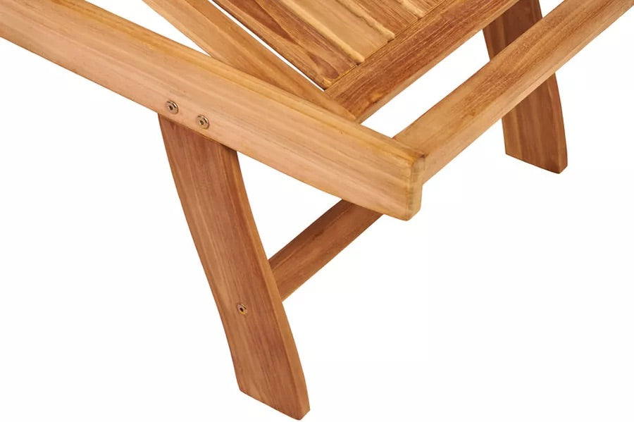 OUTFLEXX Rollliege, natur, Teak, 185 x 50 x 54 cm, verstellbar