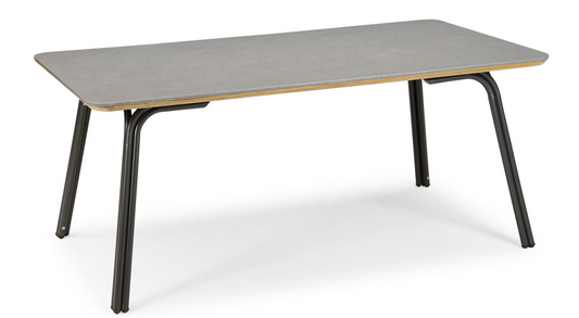 Best Symi Dining Tisch Metall anthrazit/betongrau 180x100 cm