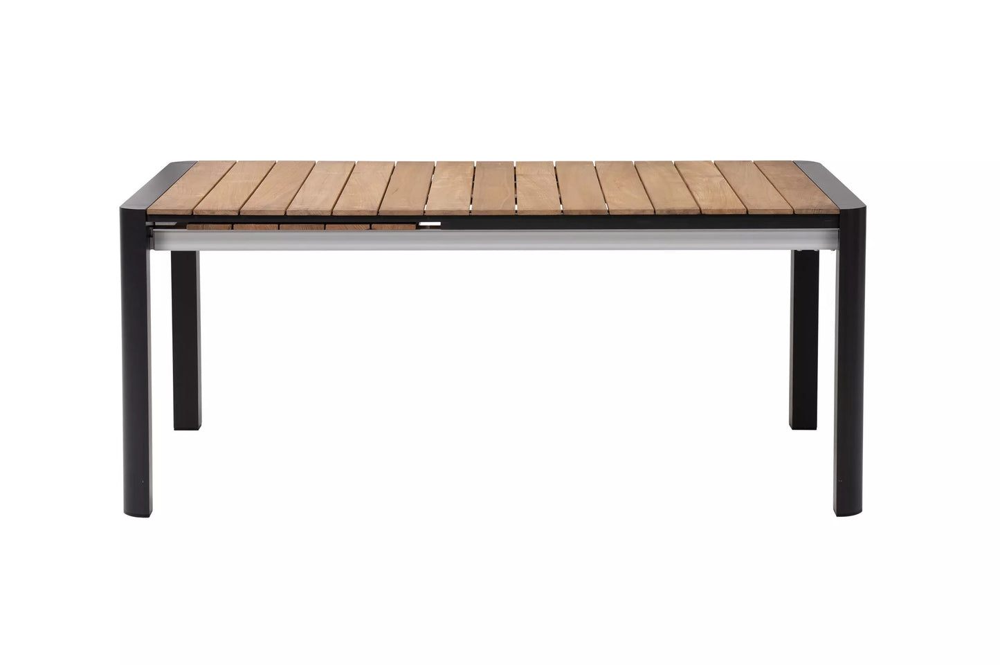 OUTFLEXX Ausziehtisch, anthrazit matt/natur, Alu/Teak, 180/235x100 cm, ausziehbar