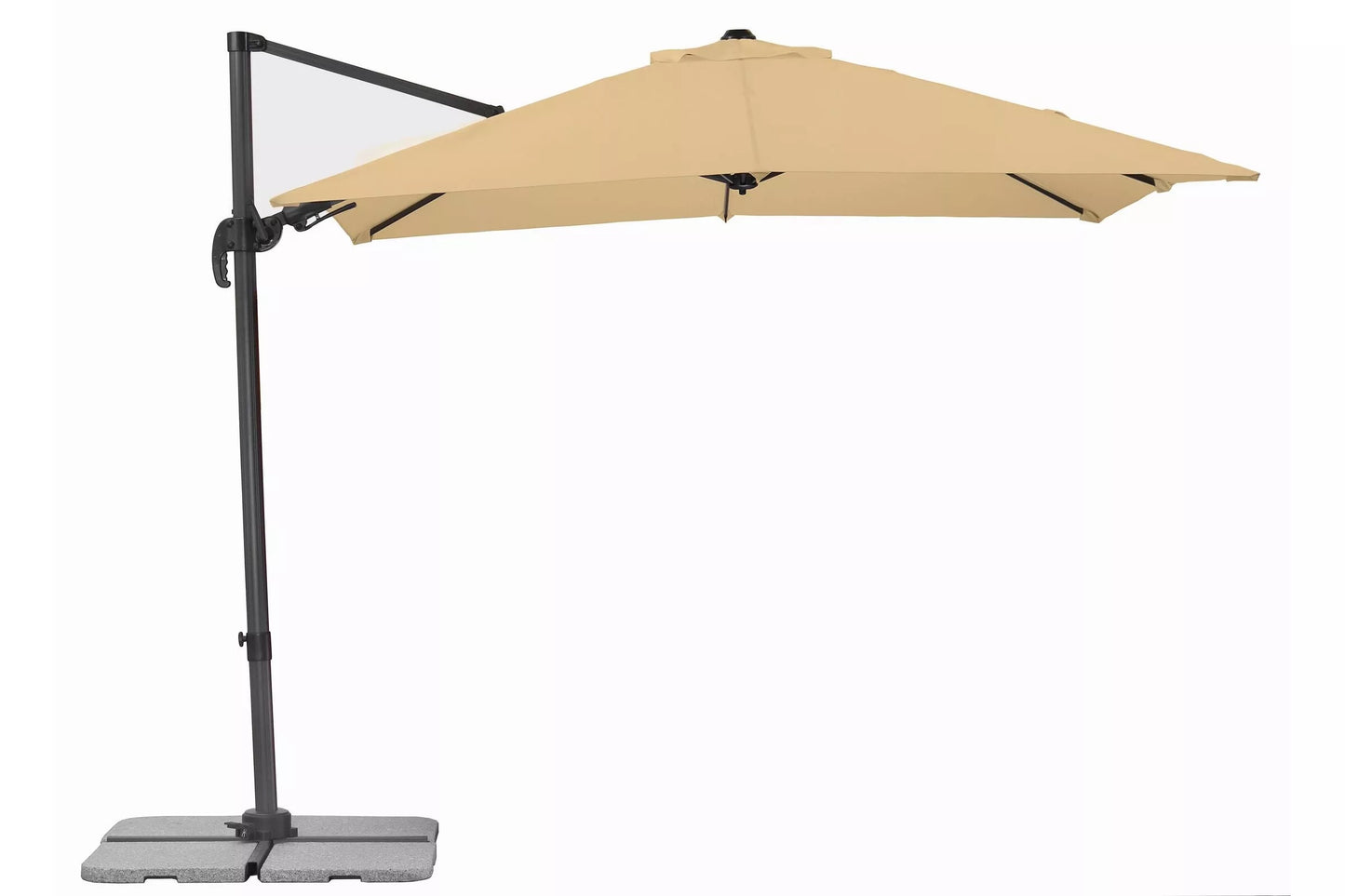 SCHNEIDER Rhodos Eco Twist Ampelschirm, natur, quadratisch, 270 x 270 cm
