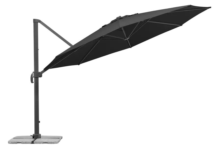 SCHNEIDER Rhodos Grande Ampelschirm, anthrazit, rund, Ø 400 cm