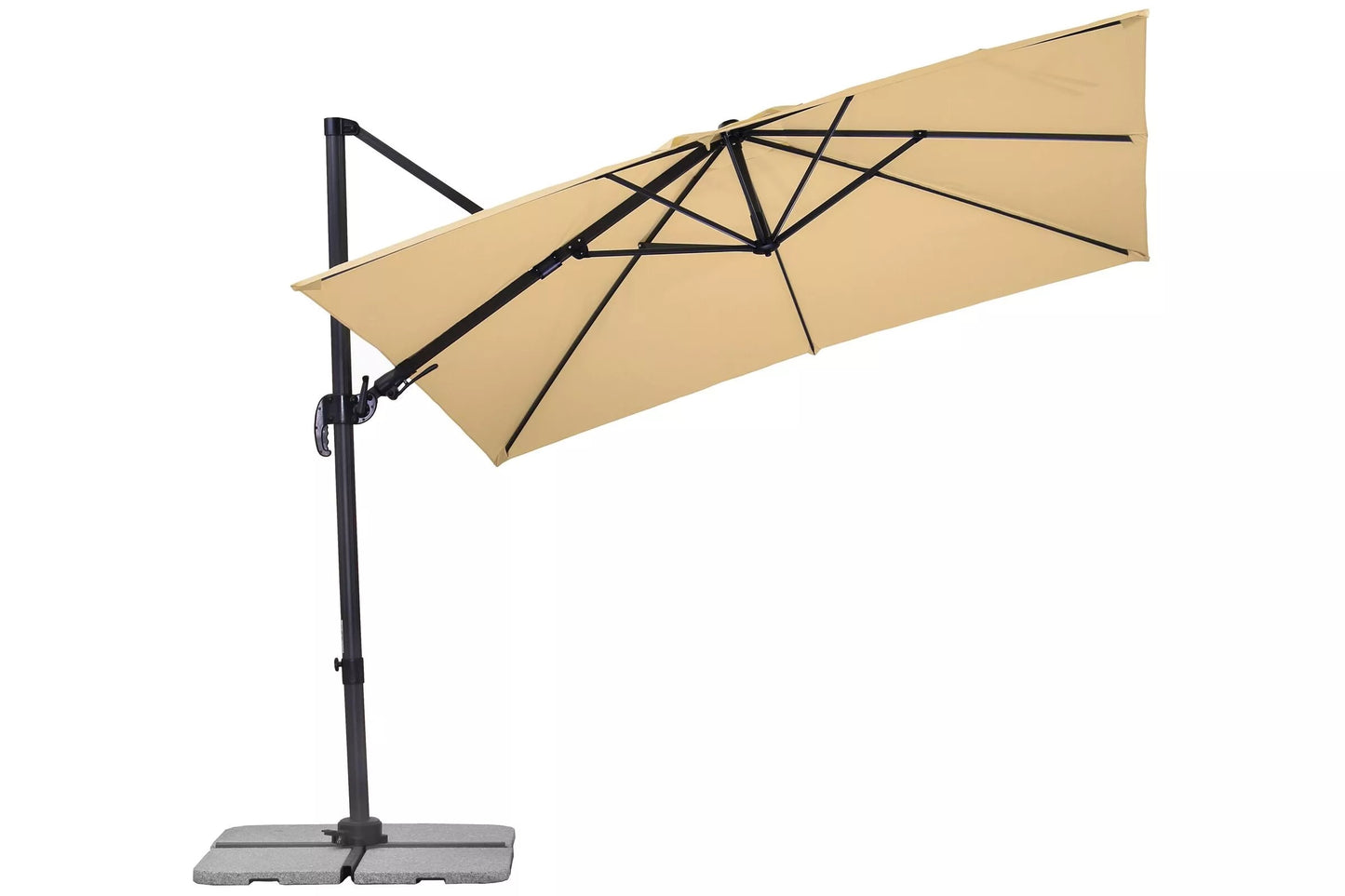 SCHNEIDER Rhodos Eco Twist Ampelschirm, natur, quadratisch, 270 x 270 cm
