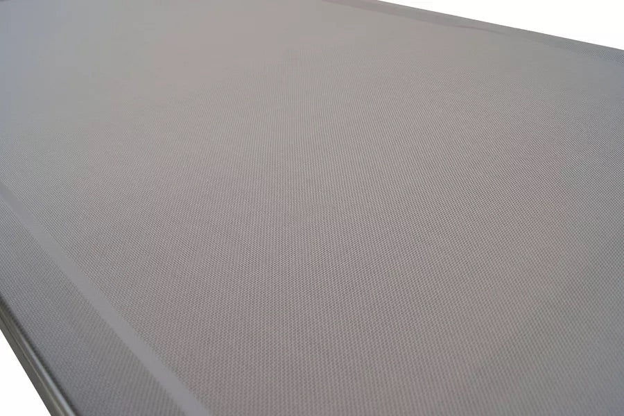 OUTFLEXX Rollliege, taupe, Edelstahl/Textilene, verstellbare Rückenlehne, 212x71x36cm