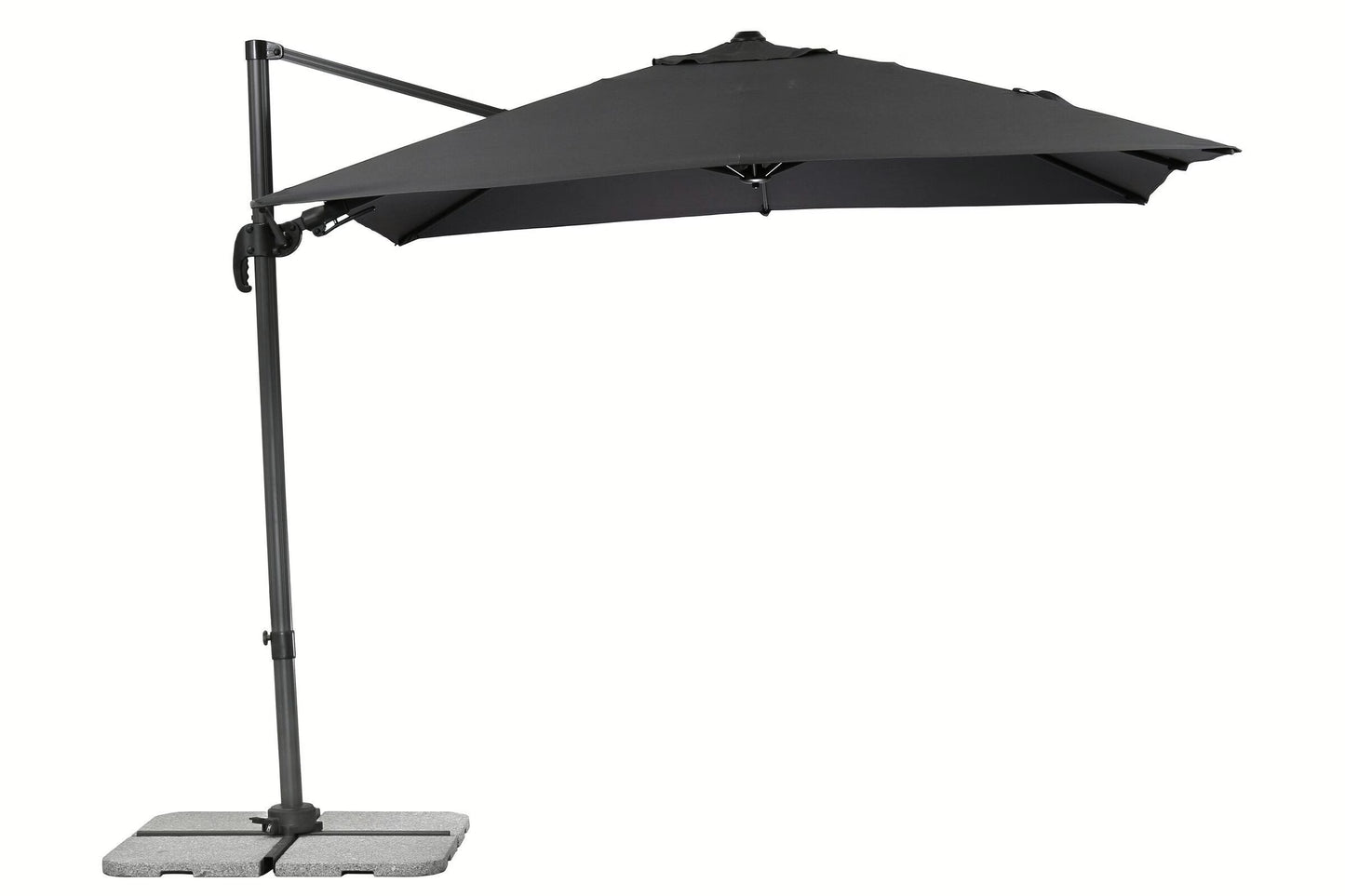 SCHNEIDER Rhodos Eco Twist Ampelschirm, anthrazit, quadratisch, 270 x 270 cm