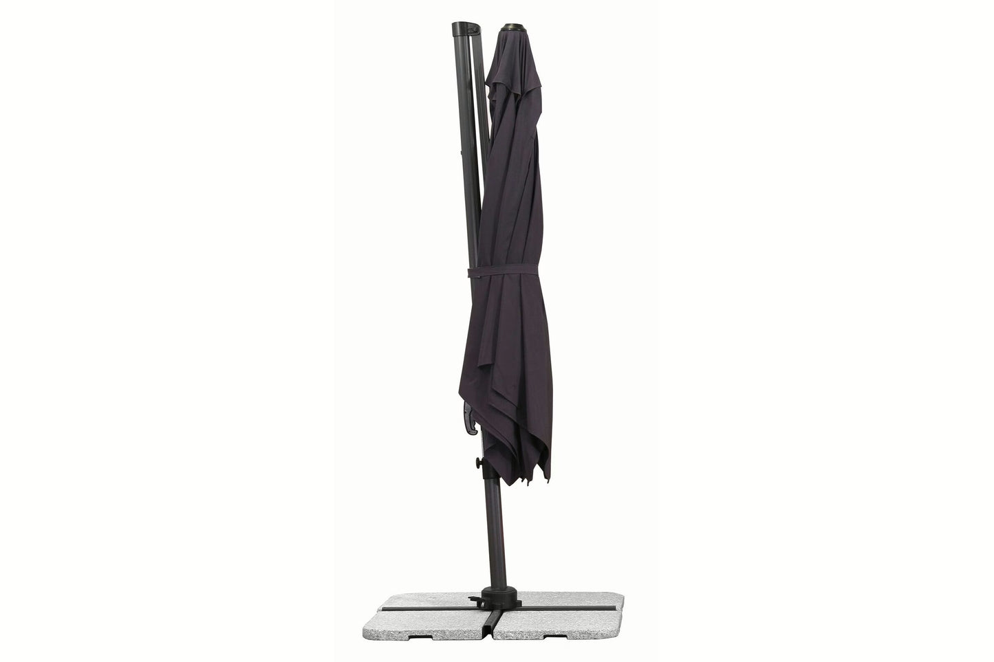 SCHNEIDER Rhodos Eco Twist Ampelschirm, anthrazit, quadratisch, 270 x 270 cm