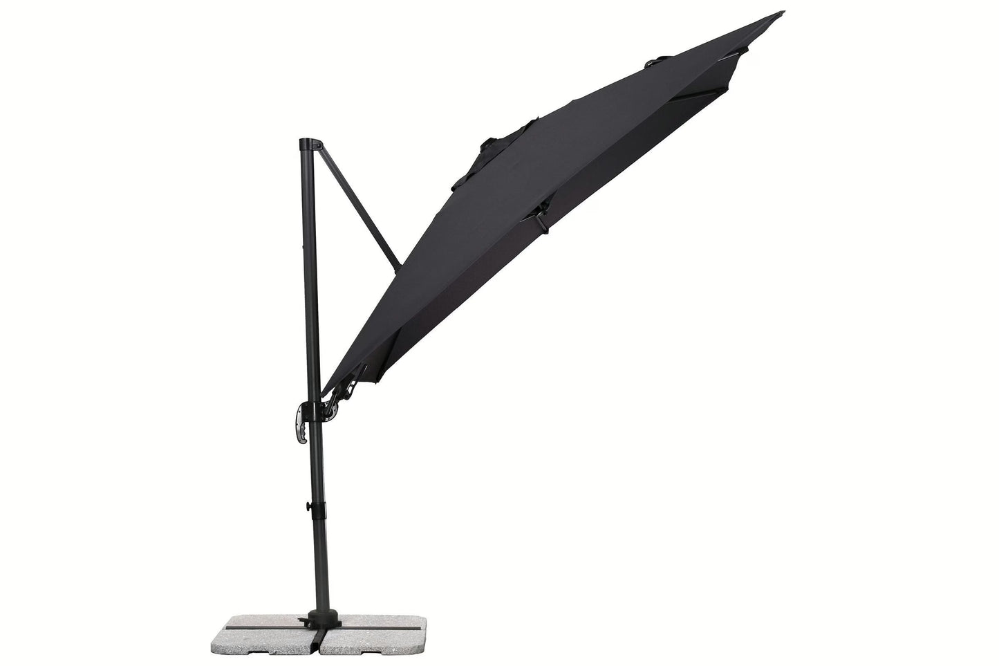 SCHNEIDER Rhodos Eco Twist Ampelschirm, anthrazit, quadratisch, 270 x 270 cm