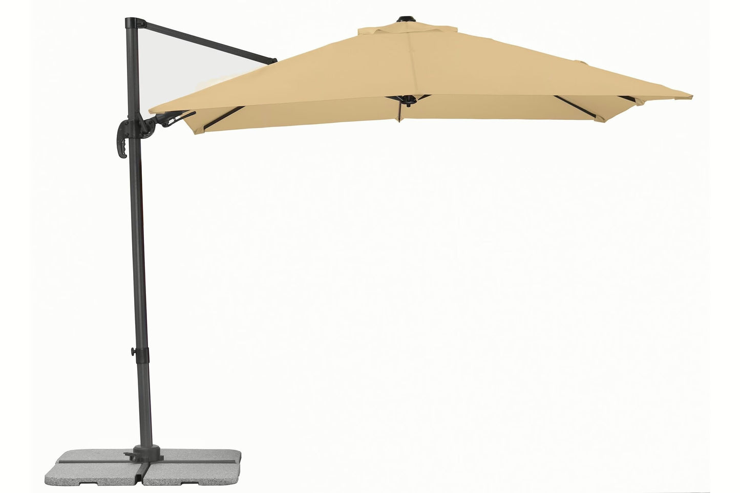 SCHNEIDER Rhodos Eco Twist Ampelschirm, natur, quadratisch, 270 x 270 cm