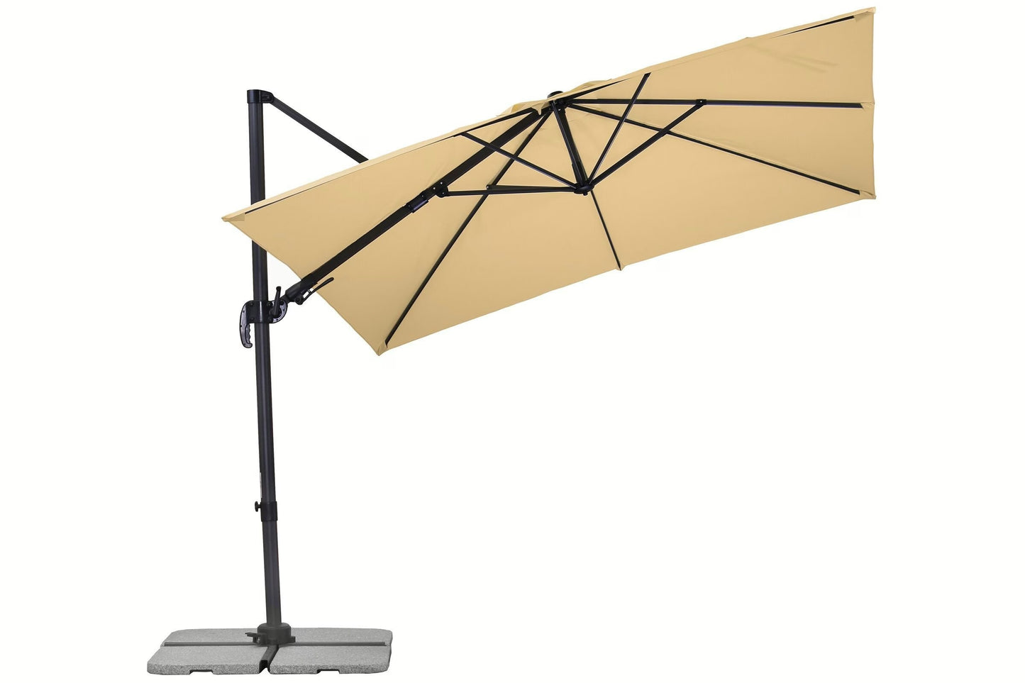 SCHNEIDER Rhodos Eco Twist Ampelschirm, natur, quadratisch, 270 x 270 cm