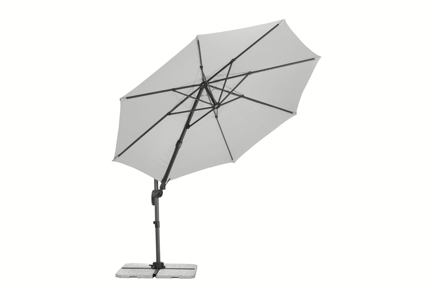 SCHNEIDER Rhodos eco Twist Ampelschirm, grau, 300 x 300 cm, rund