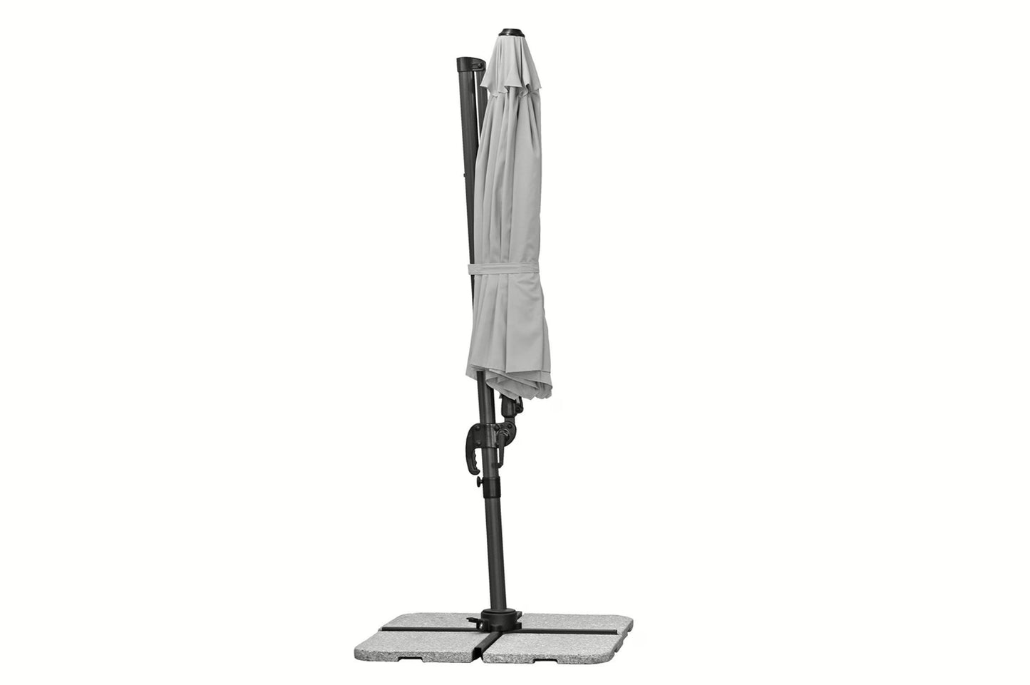 SCHNEIDER Rhodos eco Twist Ampelschirm, grau, 300 x 300 cm, rund